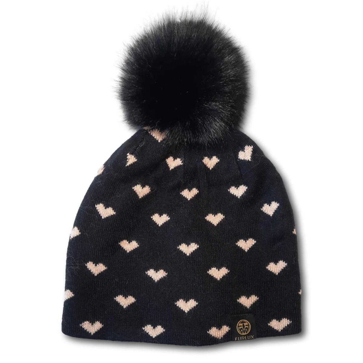 Toque with Hearts