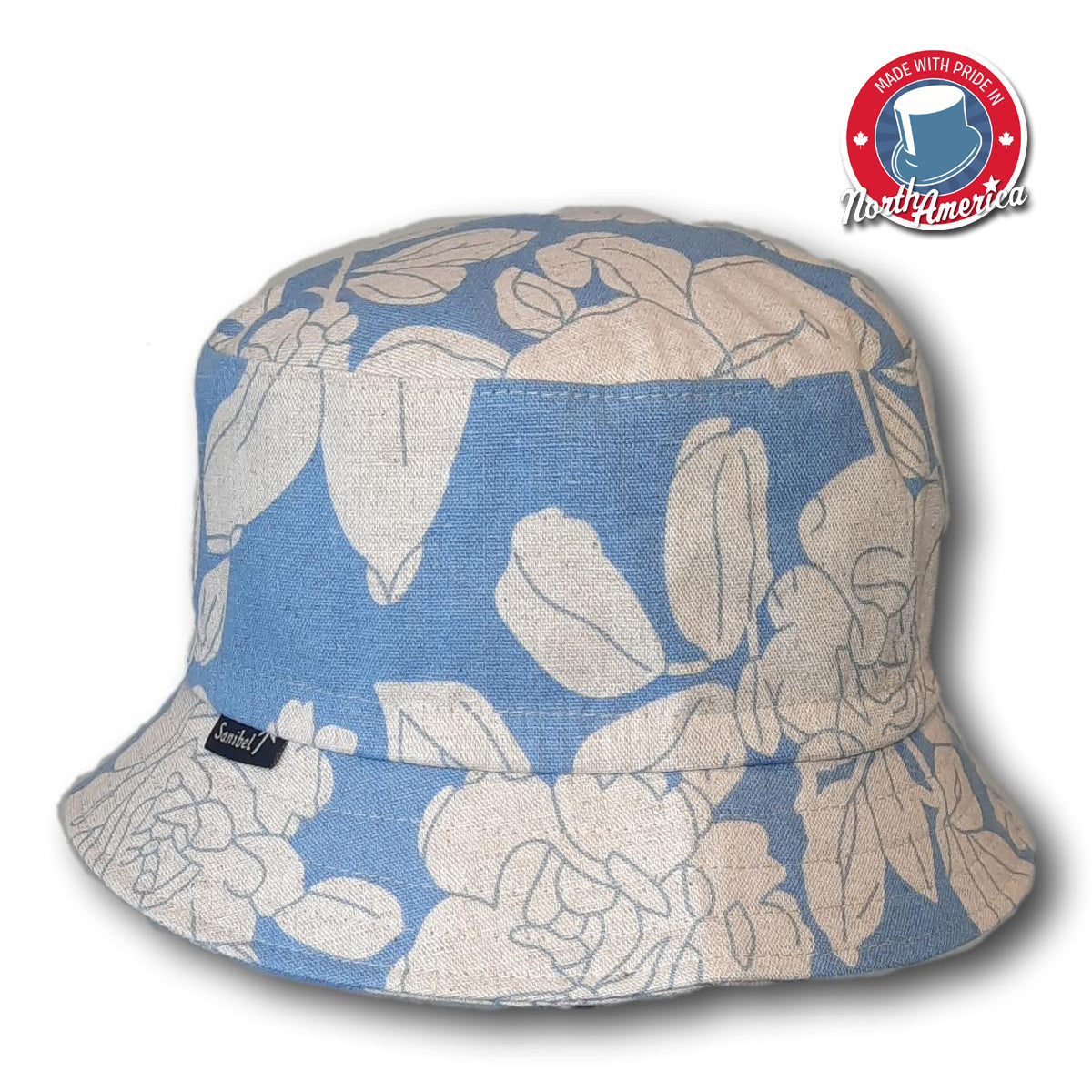 Two-Tone Rose Printed Bucket Hat