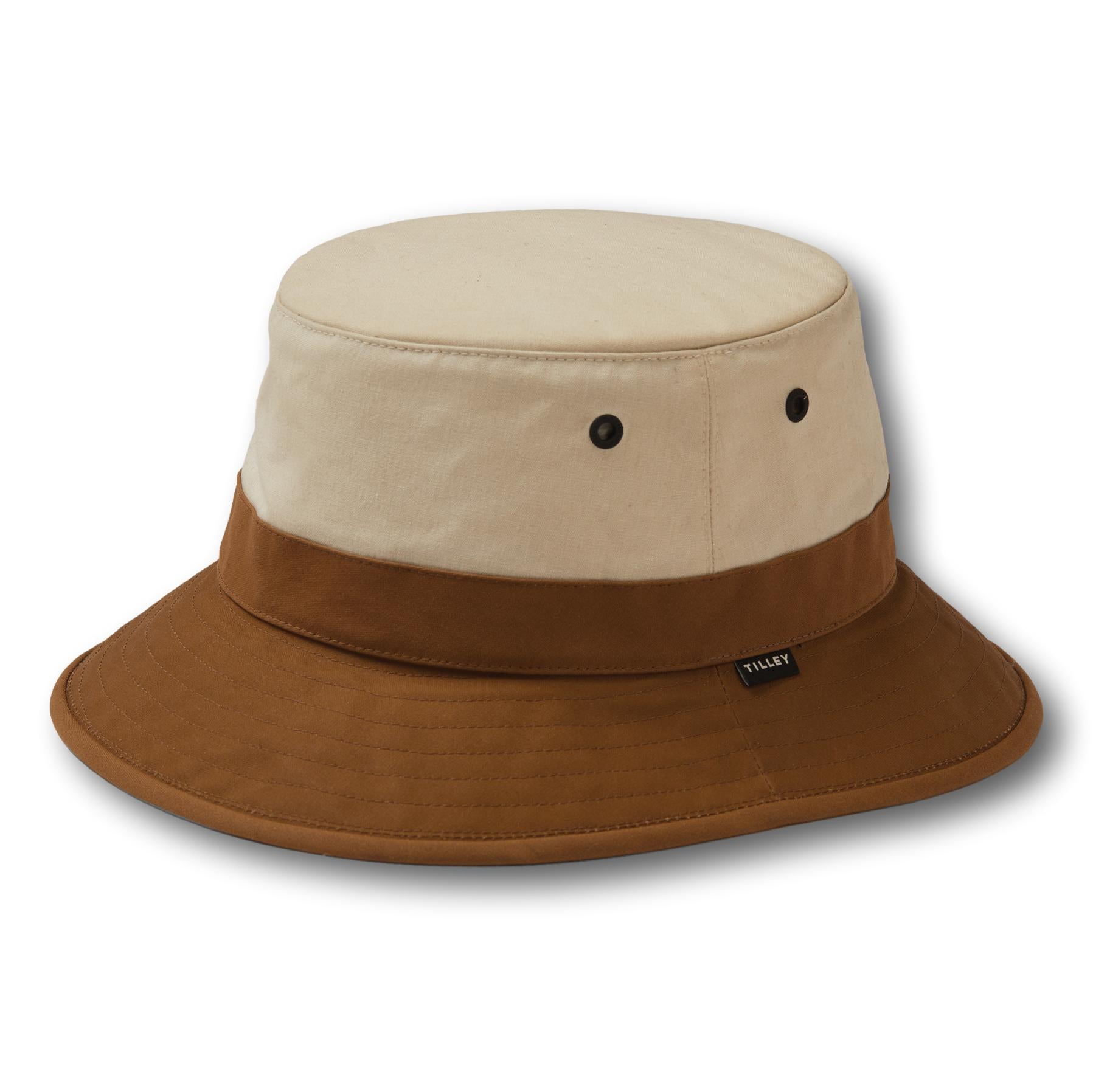 Colour Block Waxed Bucket :: BeauChapeau Hat Shop