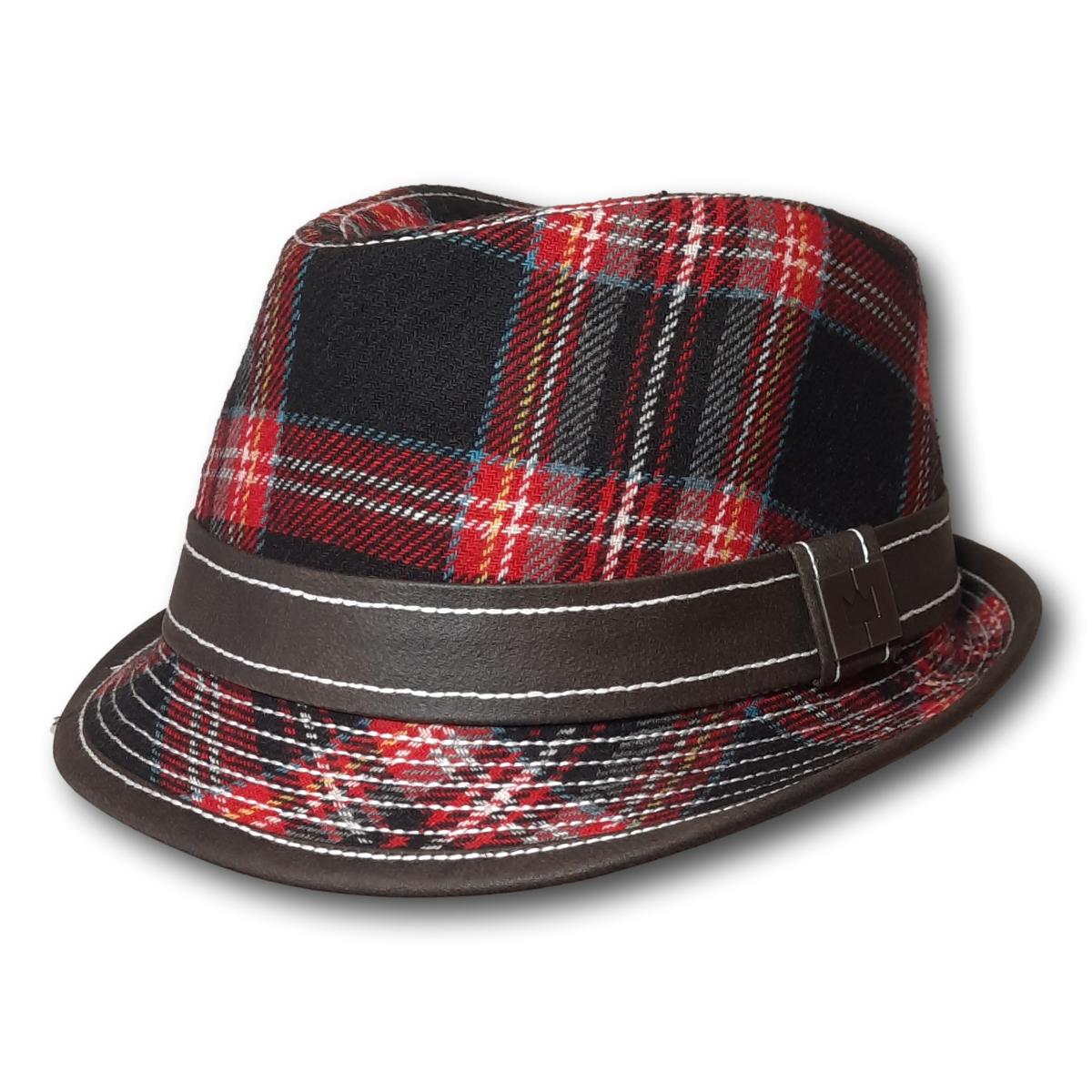 Teardrop Plaid Fedora