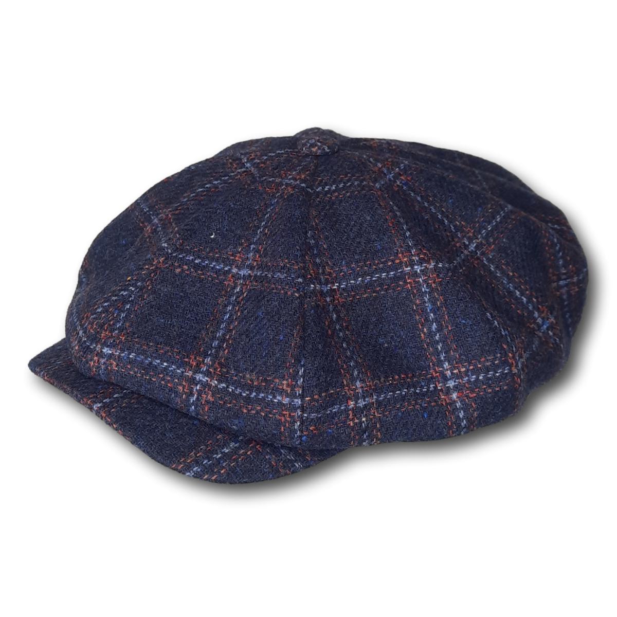 Plaid Newsboy with Button