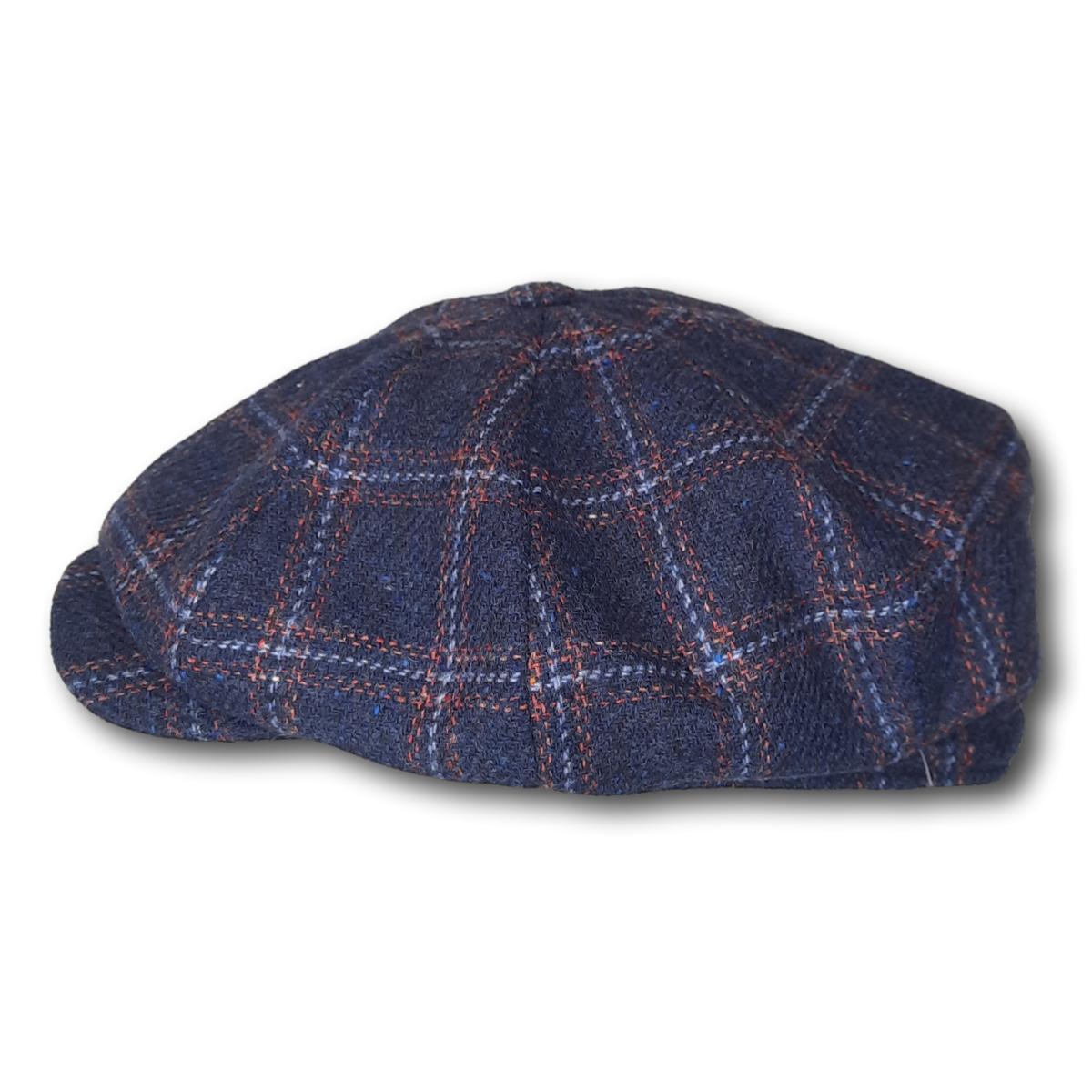 Plaid Newsboy with Button