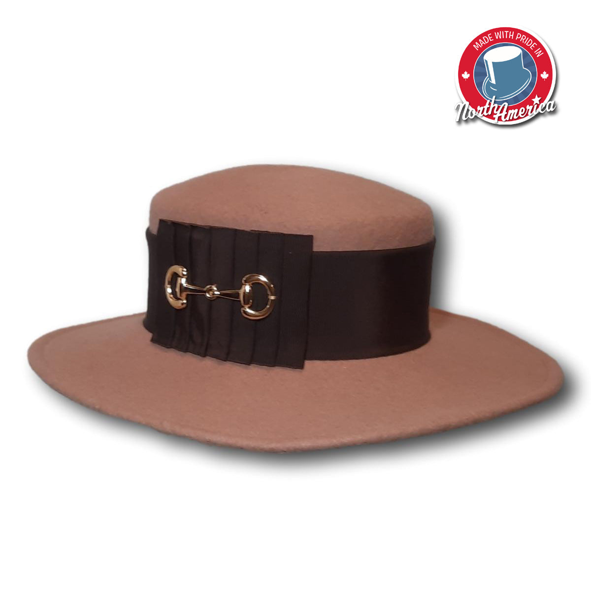 Wide Brim Boater With Thick Grosgrain