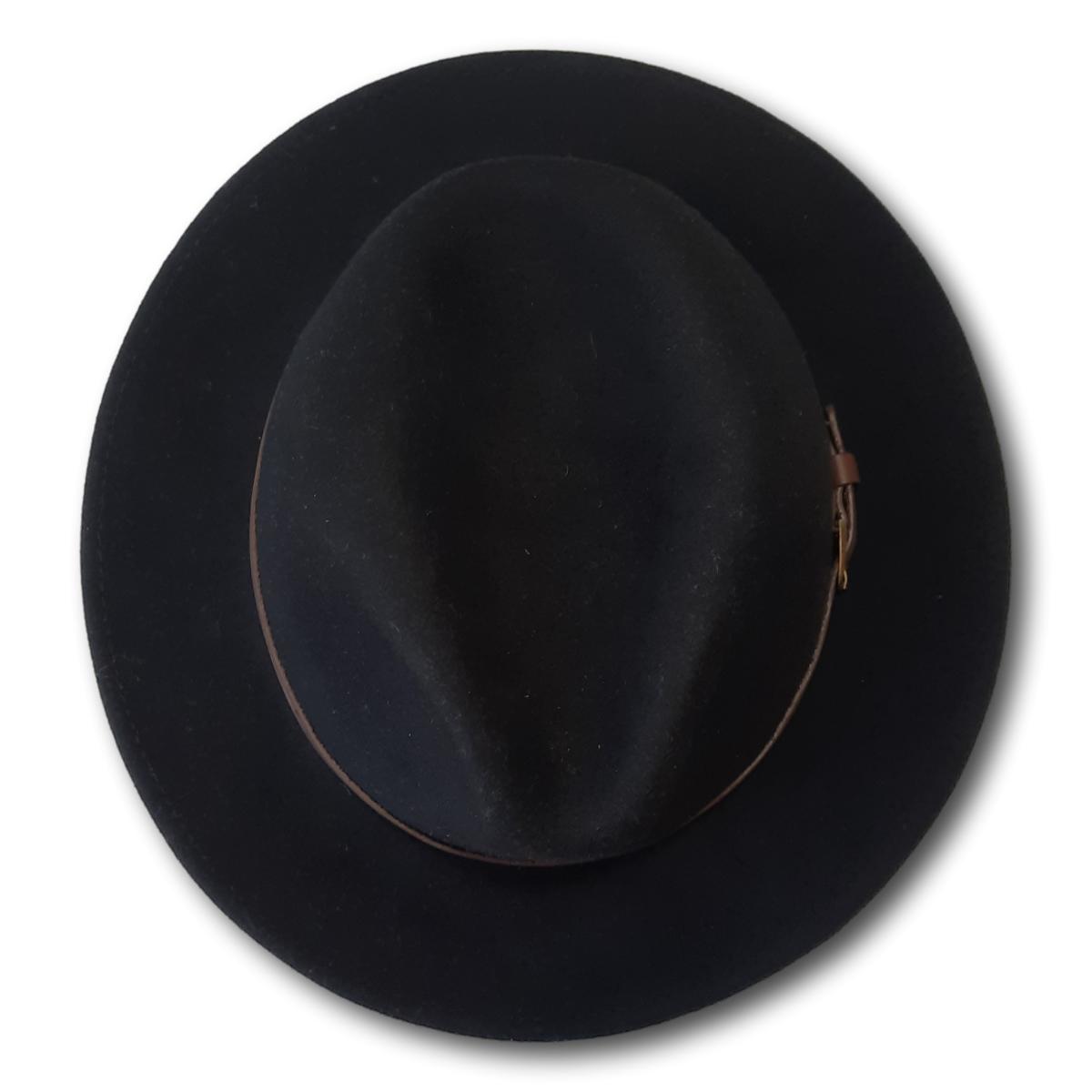 Pinched Fedora with Leather Band
