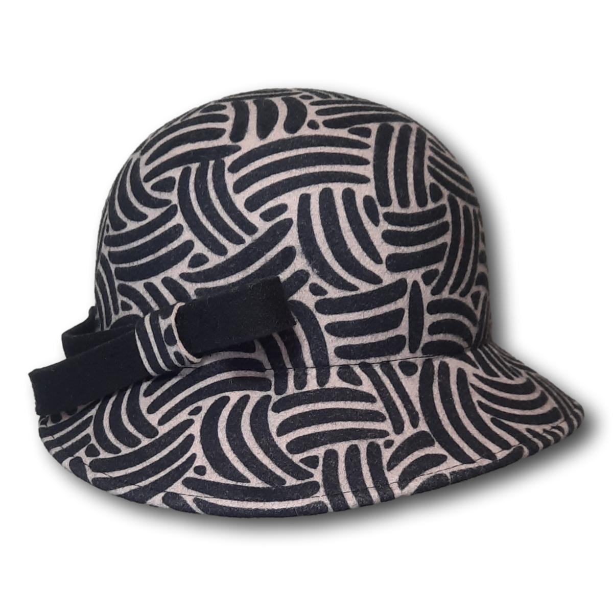 Printed Cloche with Bow