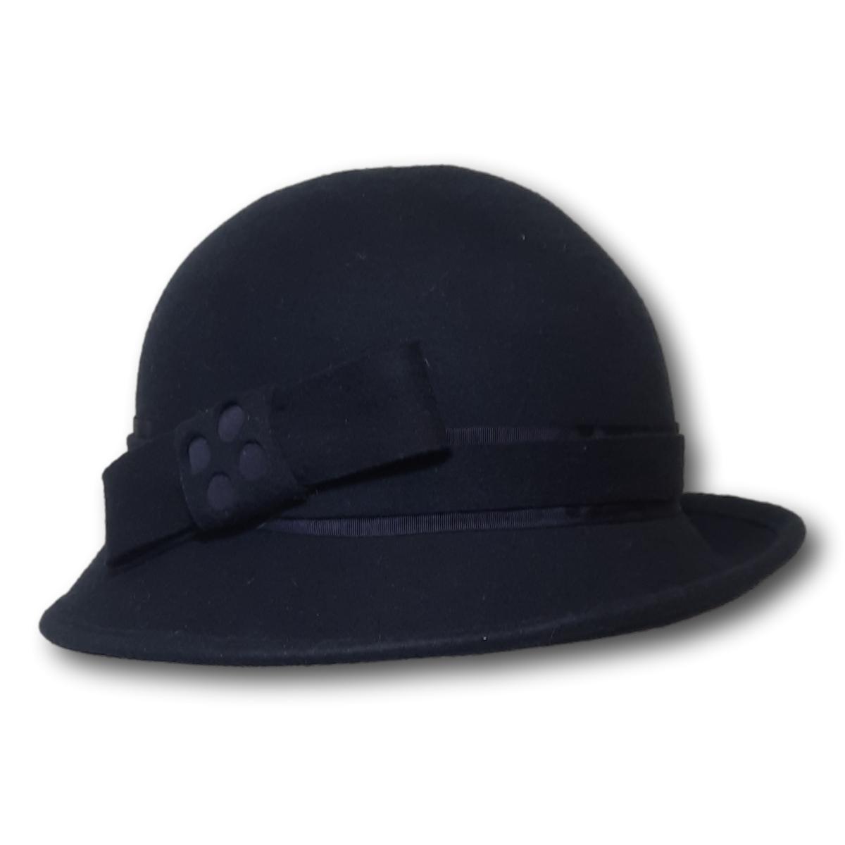 Cloche with Solid Band and Bow