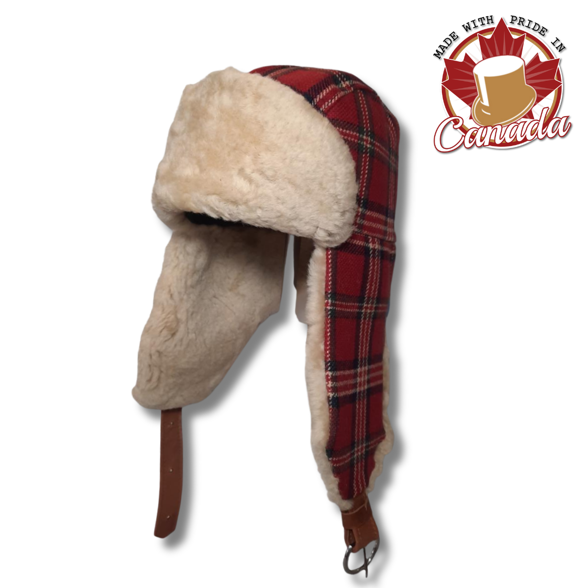 Plaid Shearling Trapper