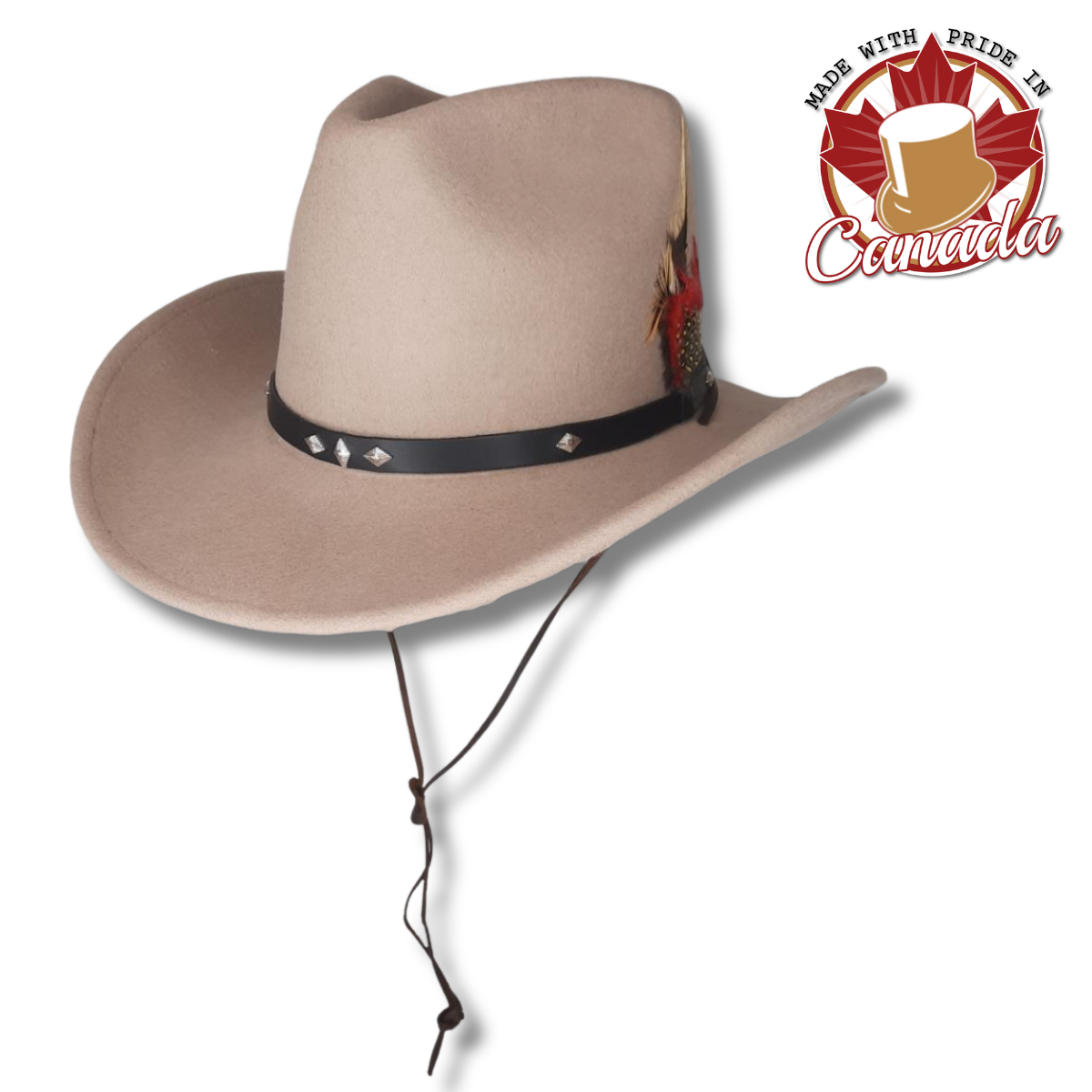 Western with Studded Leather Band