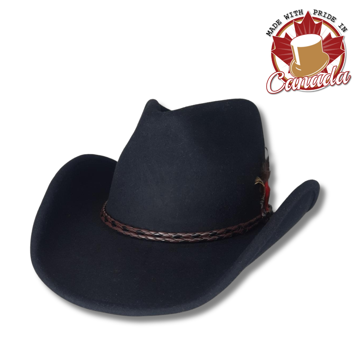 Western with Leather Rope Band