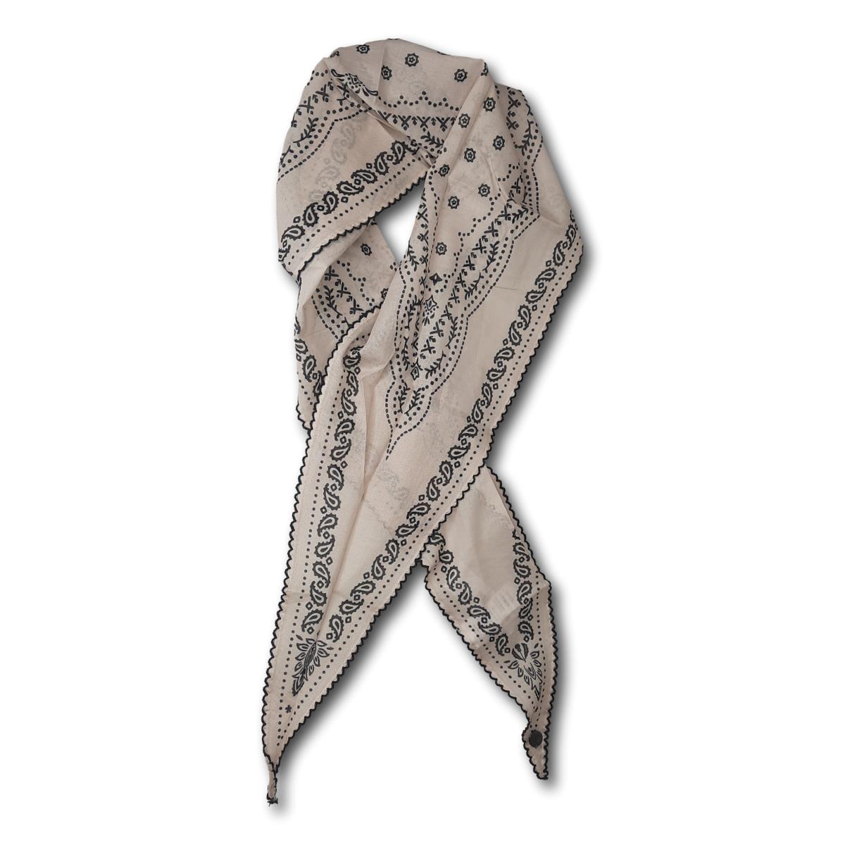 Scalloped Trim Bandana Scarf