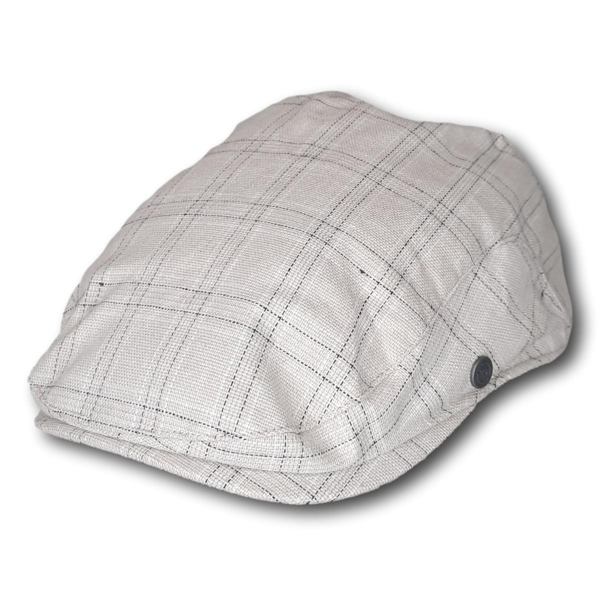 Checkered Print Flat Cap