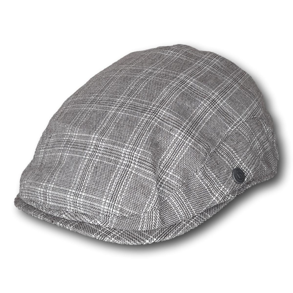 Checkered Print Flat Cap