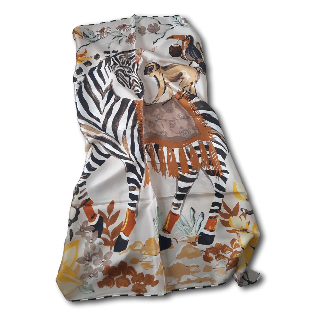 Silk Animal Print with Trim