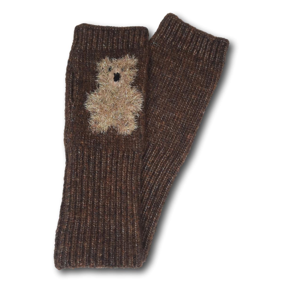 Teddy Bear Finger-less  Gloves