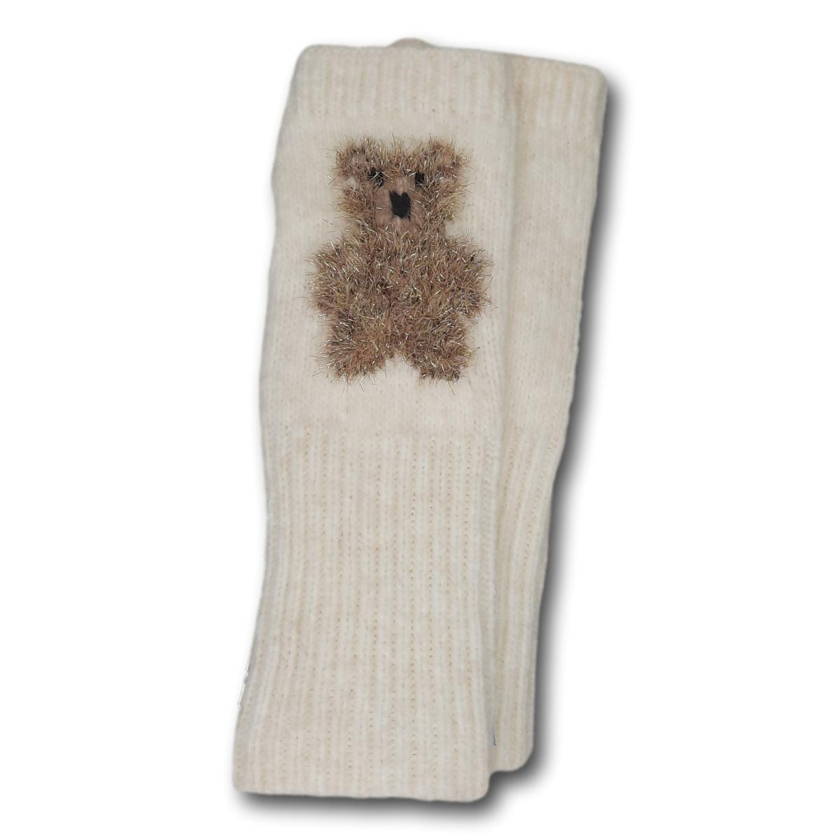 Teddy Bear Finger-less  Gloves