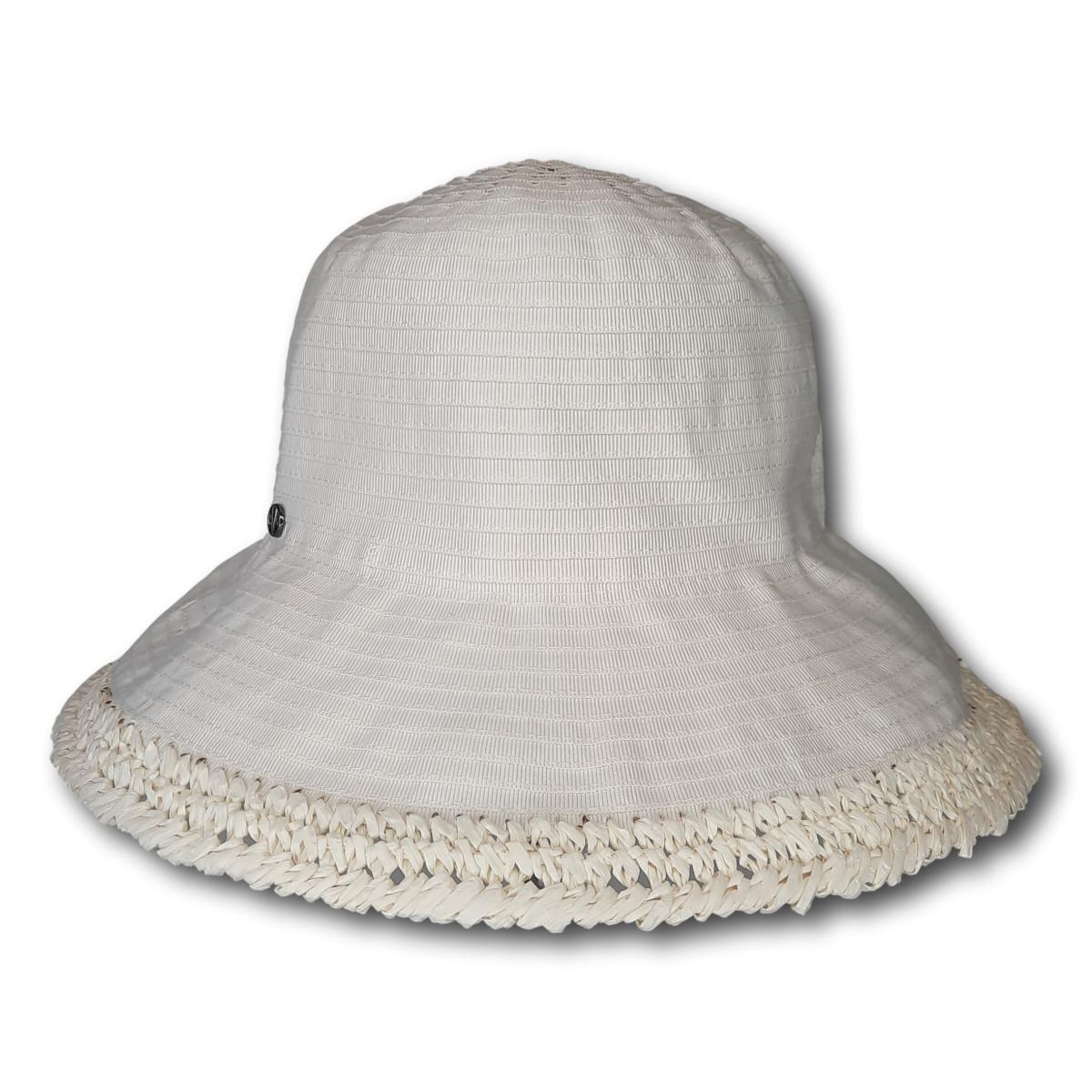 Ribbon Wide Brim with Paper Trim