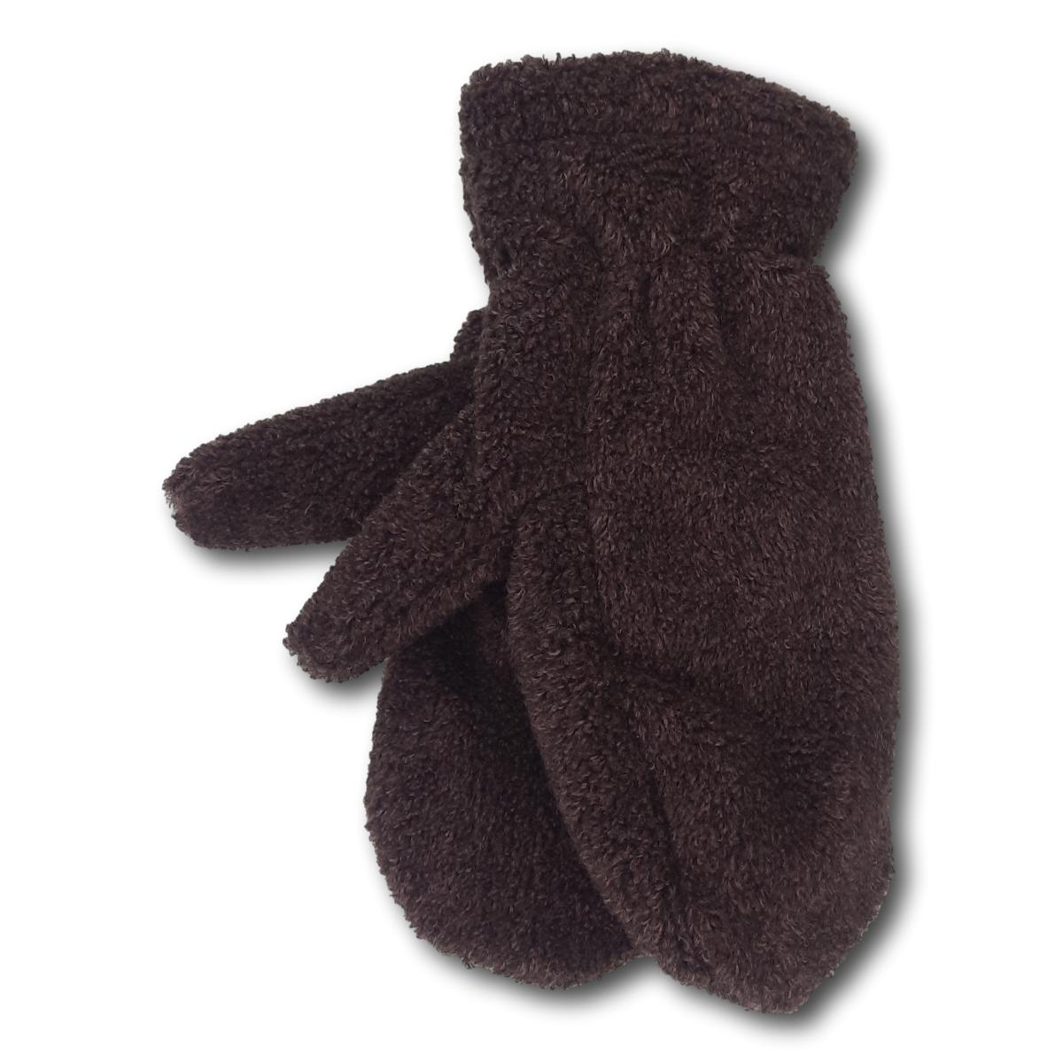 Solid Faux-Lambskin Mittens