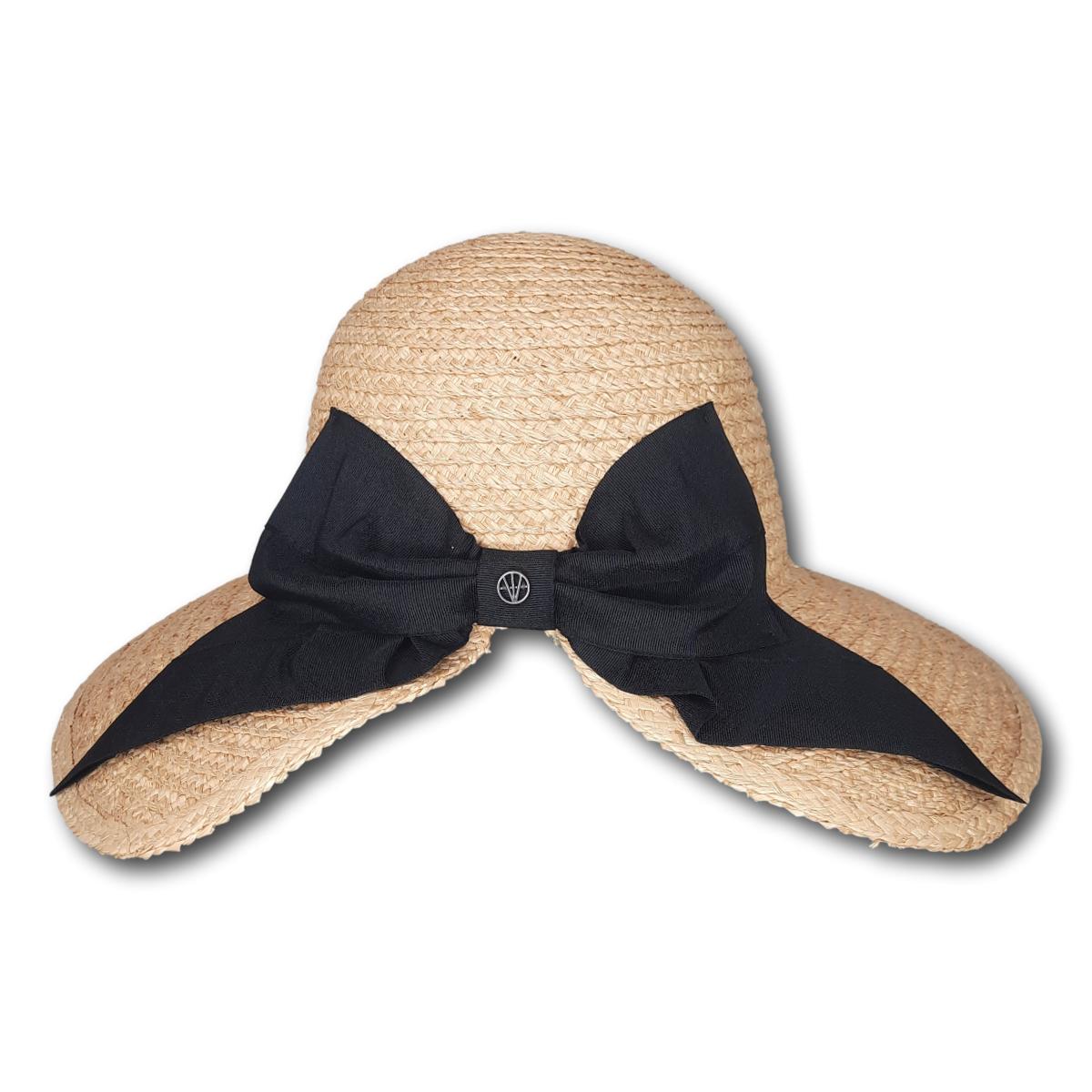 Split Back Wide Brim with Bow