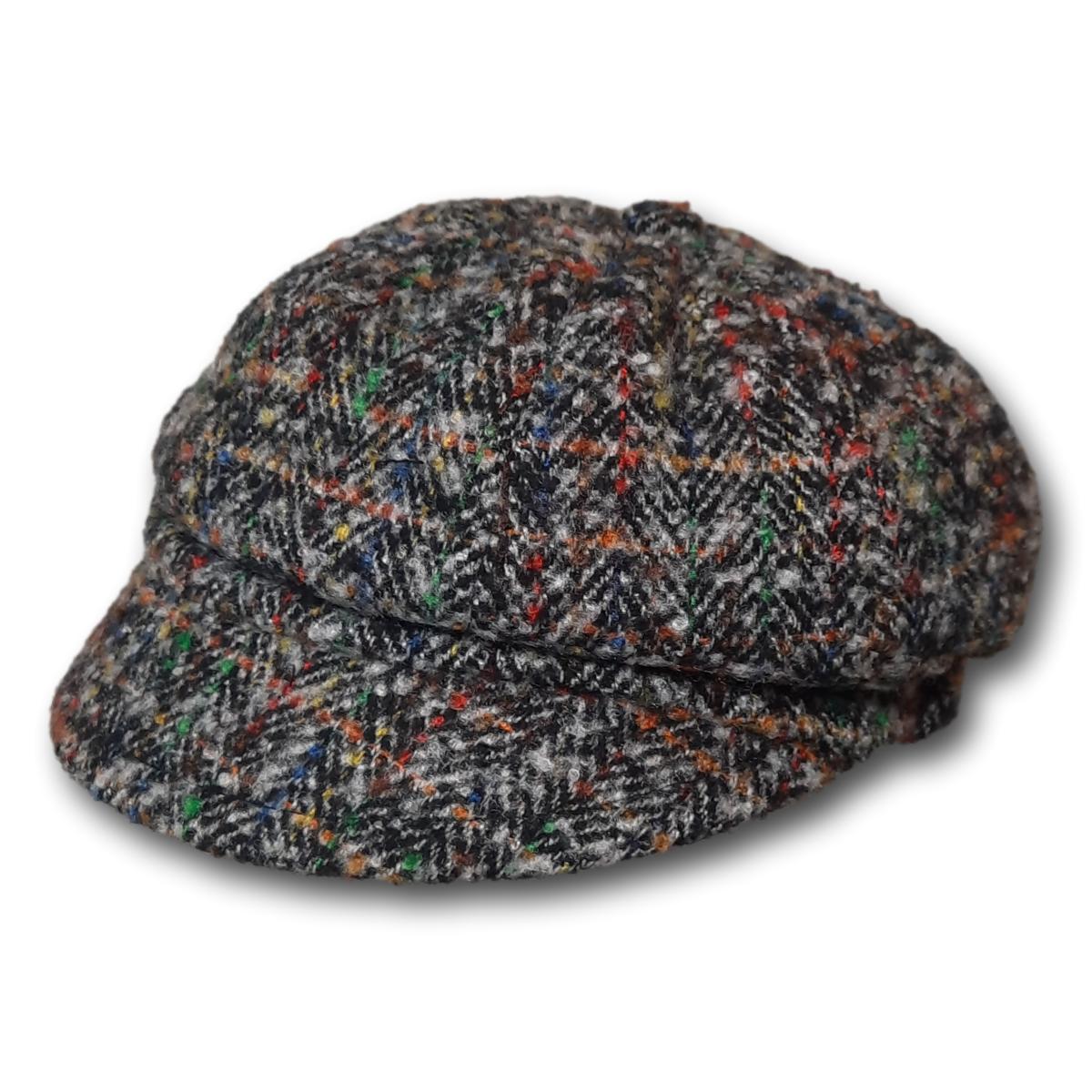 Eight Panel Printed Tweed Cap