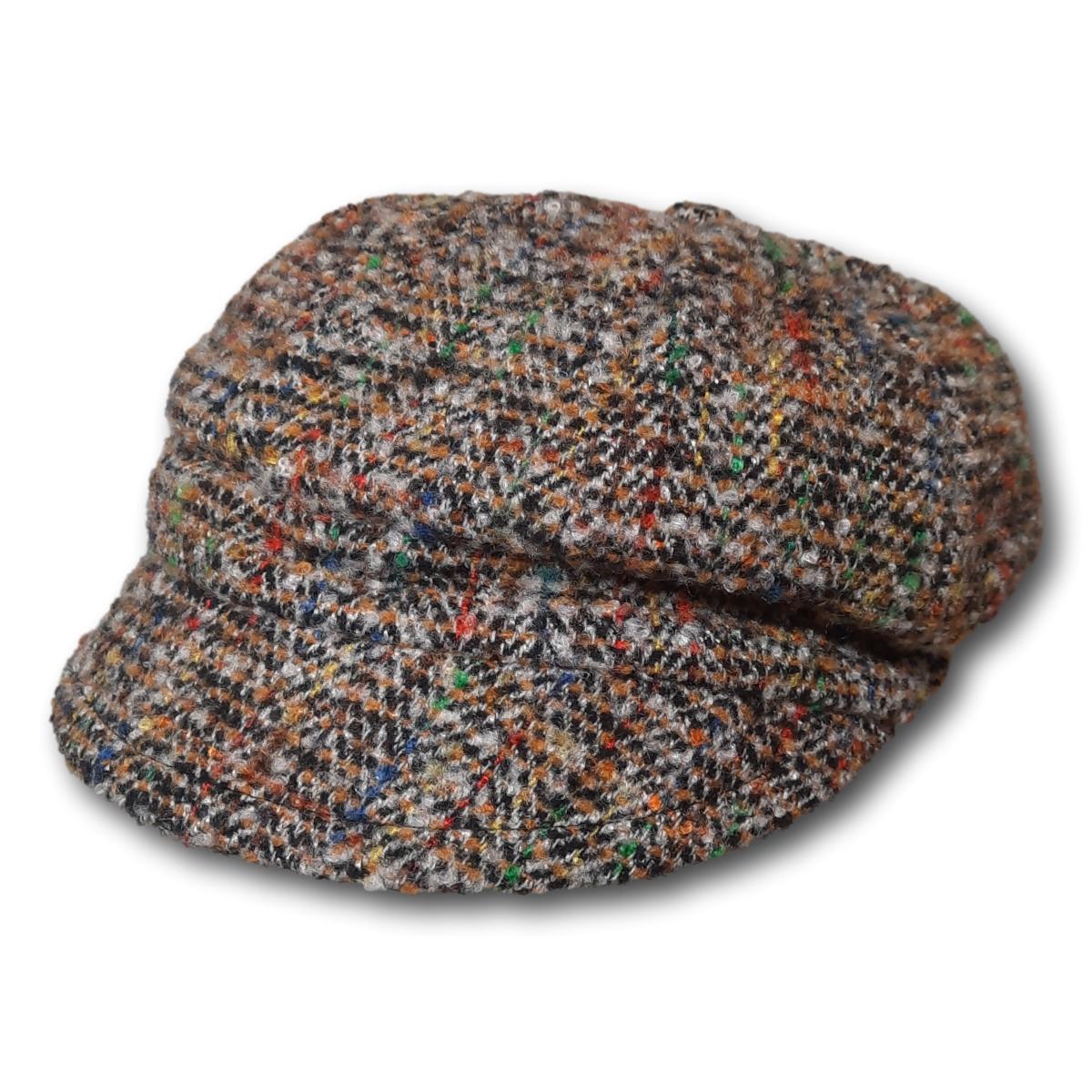Eight Panel Printed Tweed Cap