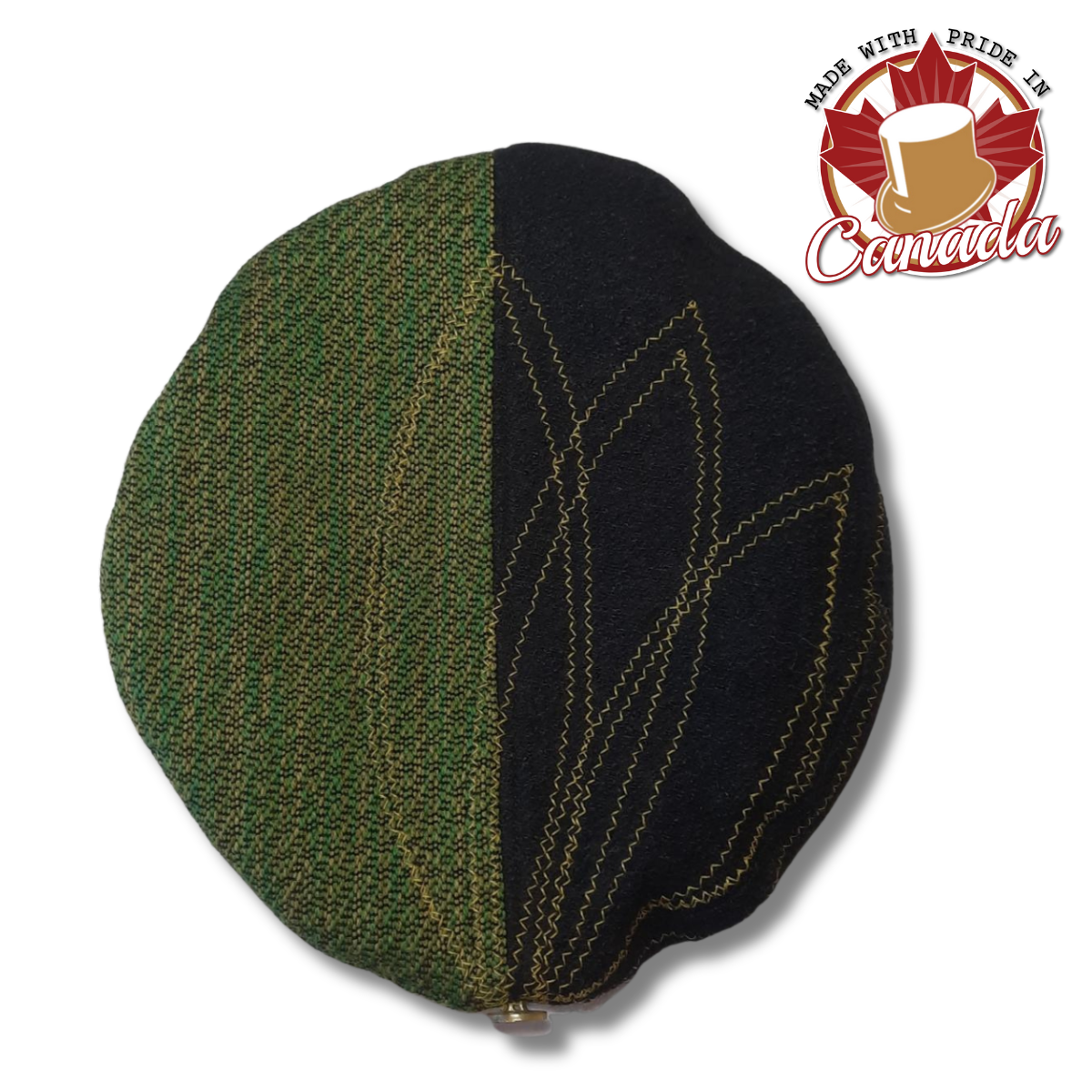 Beret with Stitched Flower