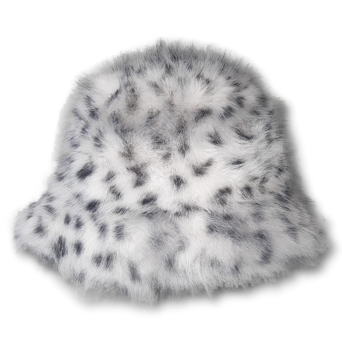 Faux Fur Leopard Bucket Hat