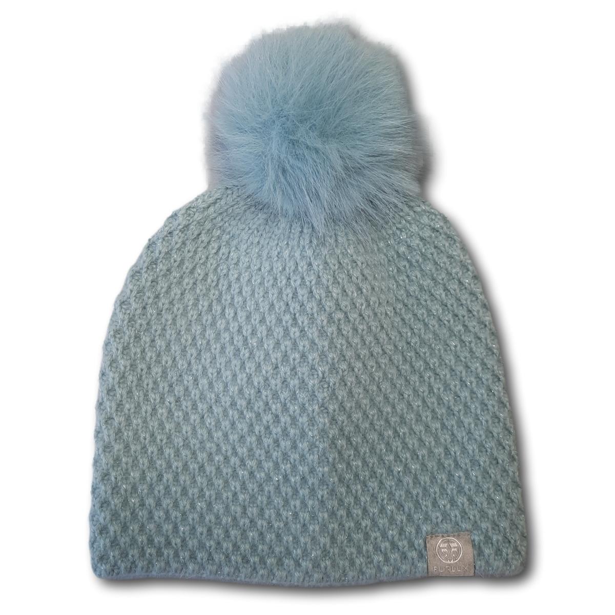 Popcorn Knit Toque with Faux Pom