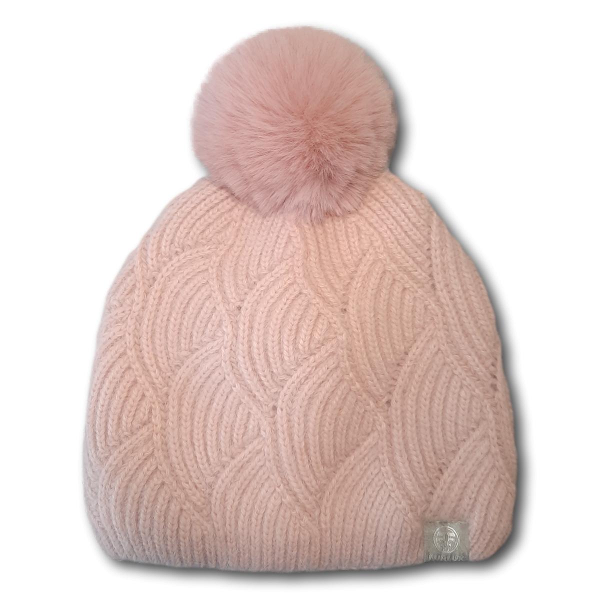 Patterned Toque with Faux Pom