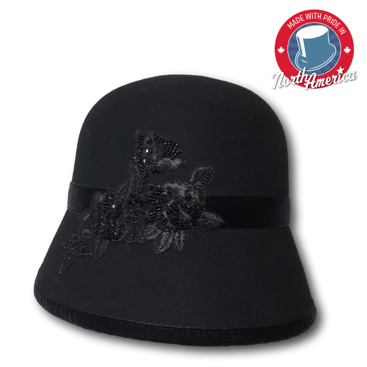Cloche With Beaded Applique