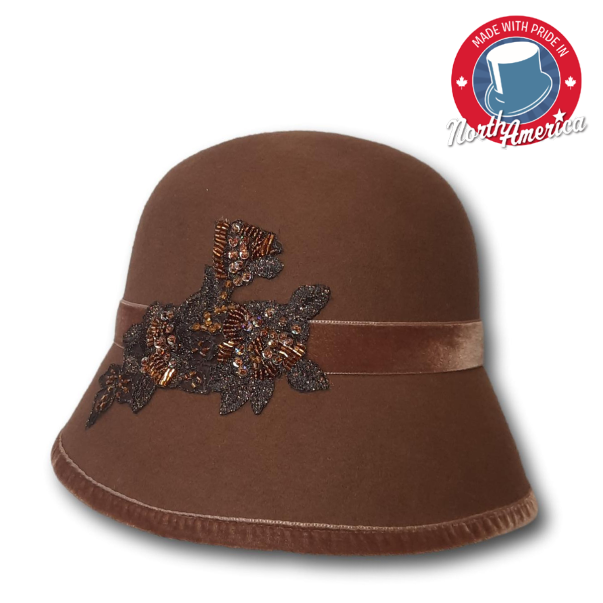 Cloche With Beaded Applique