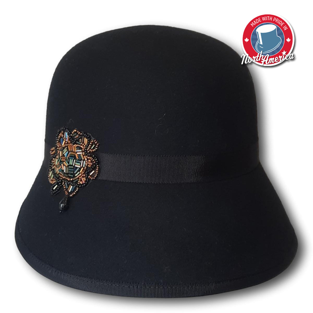 Cloche With Beaded Applique