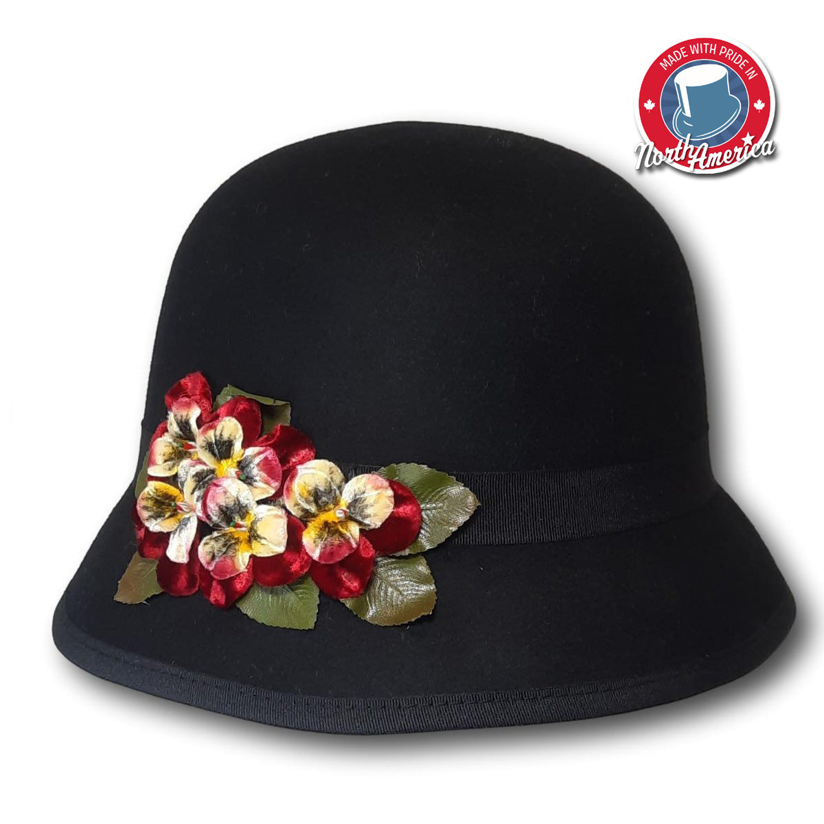 Cloche With Flower Applique