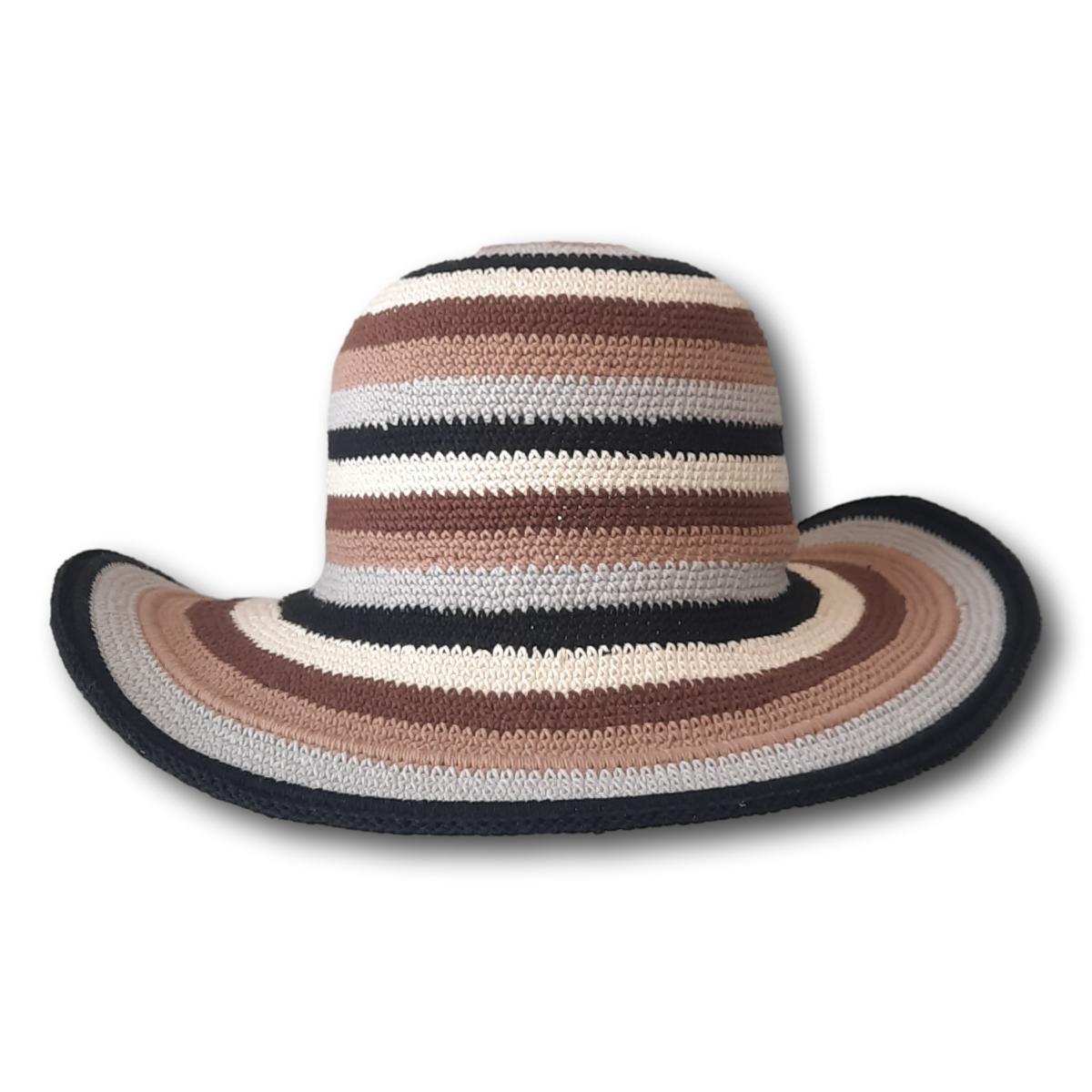 Crochet Stripe Floppy Hat