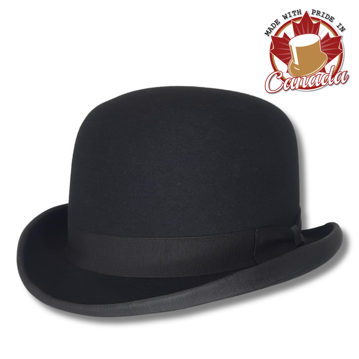 Bowler with Grosgrain Band