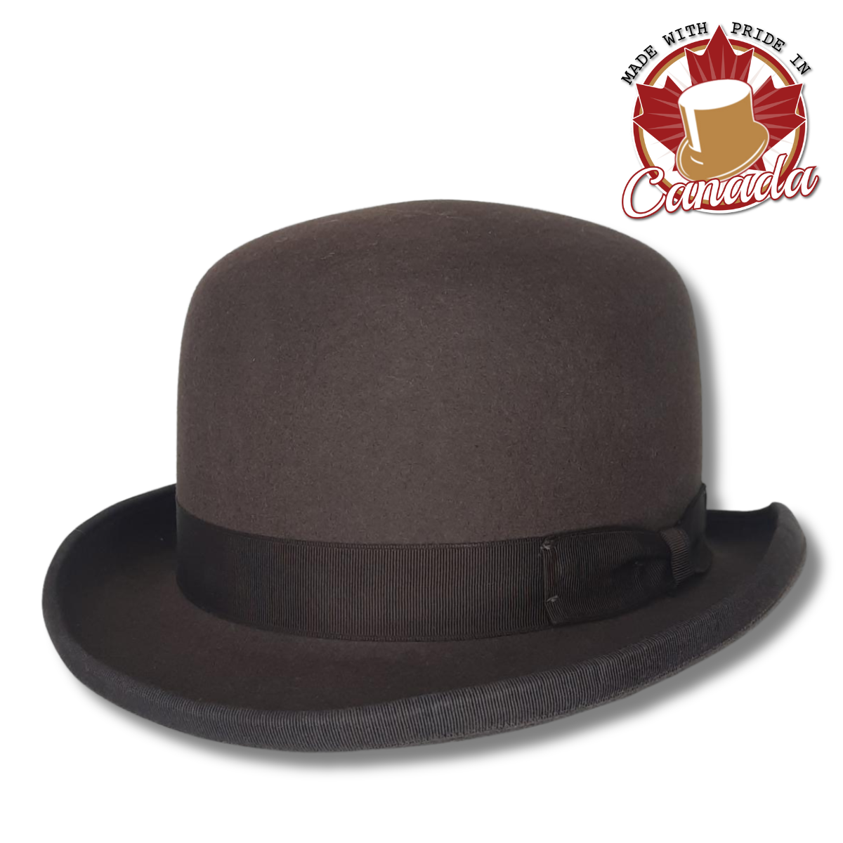 Bowler with Grosgrain Band