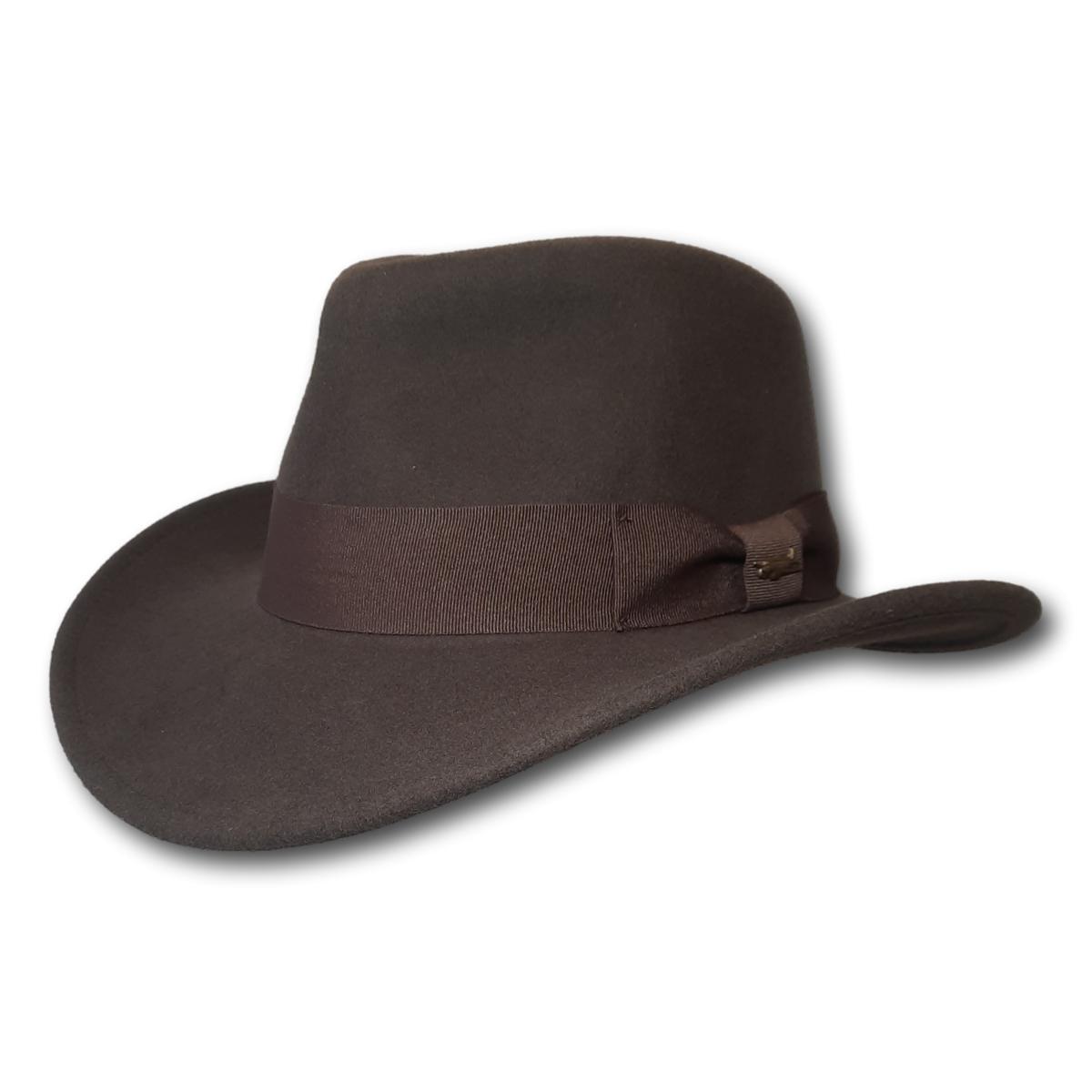 Pinched Fedora with Thick Grosgrain Band