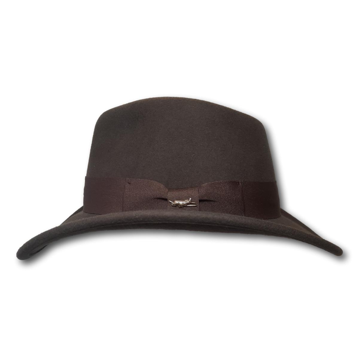 Pinched Fedora with Thick Grosgrain Band