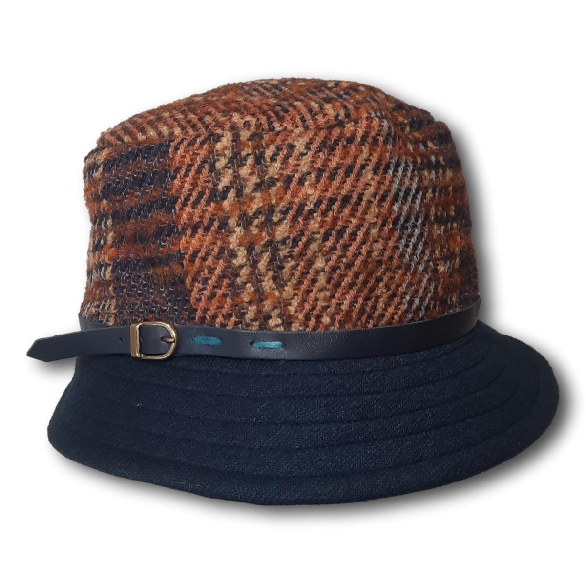 Plaid Bucket Hat with Buckle