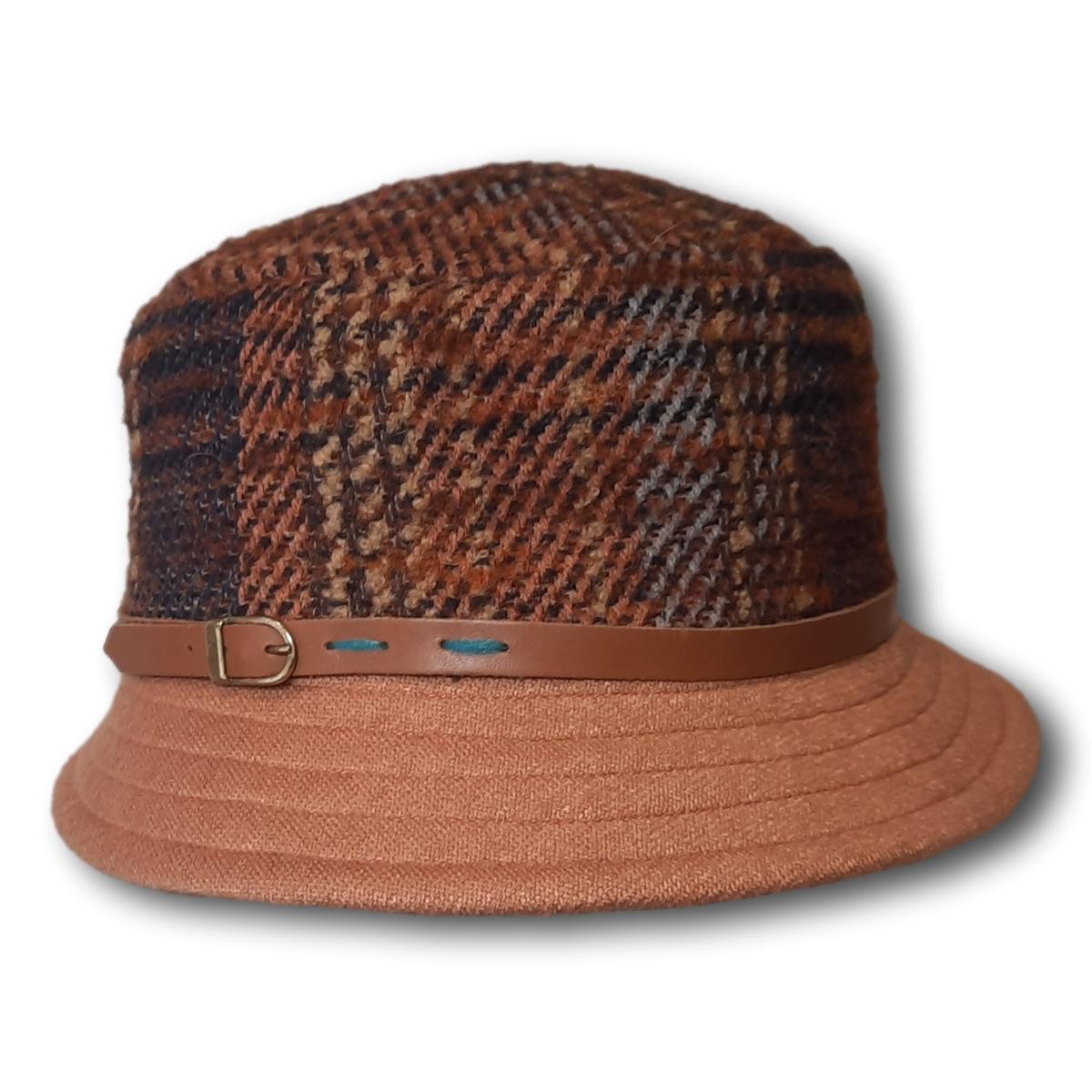 Plaid Bucket Hat with Buckle