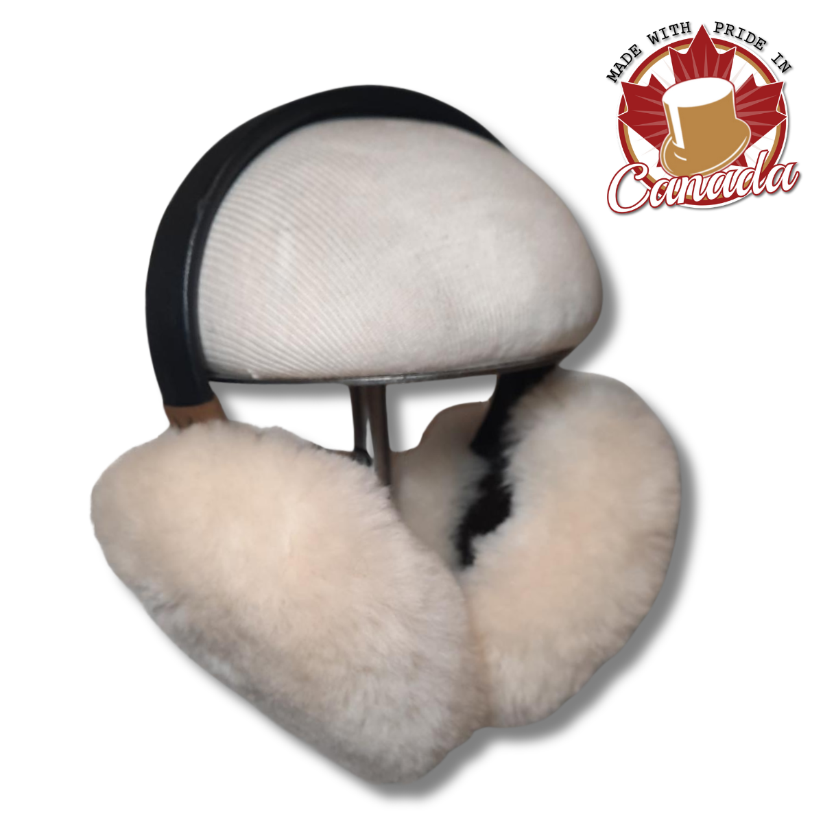 Shearling Earmuffs with Leather Band