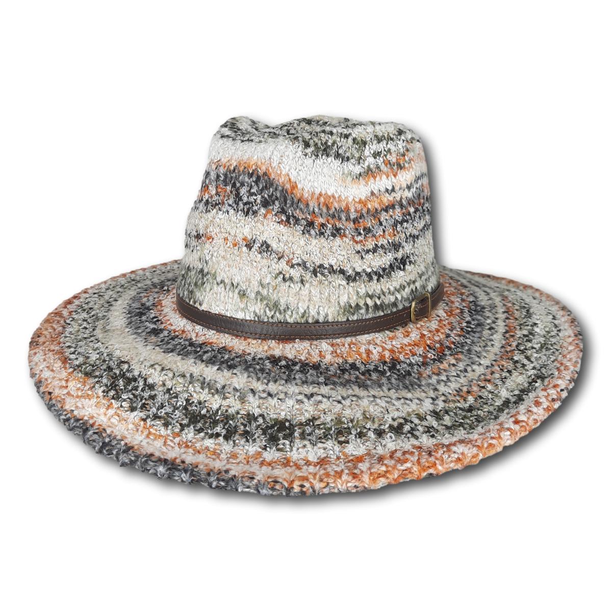 Multi-Tone Knit Fedora
