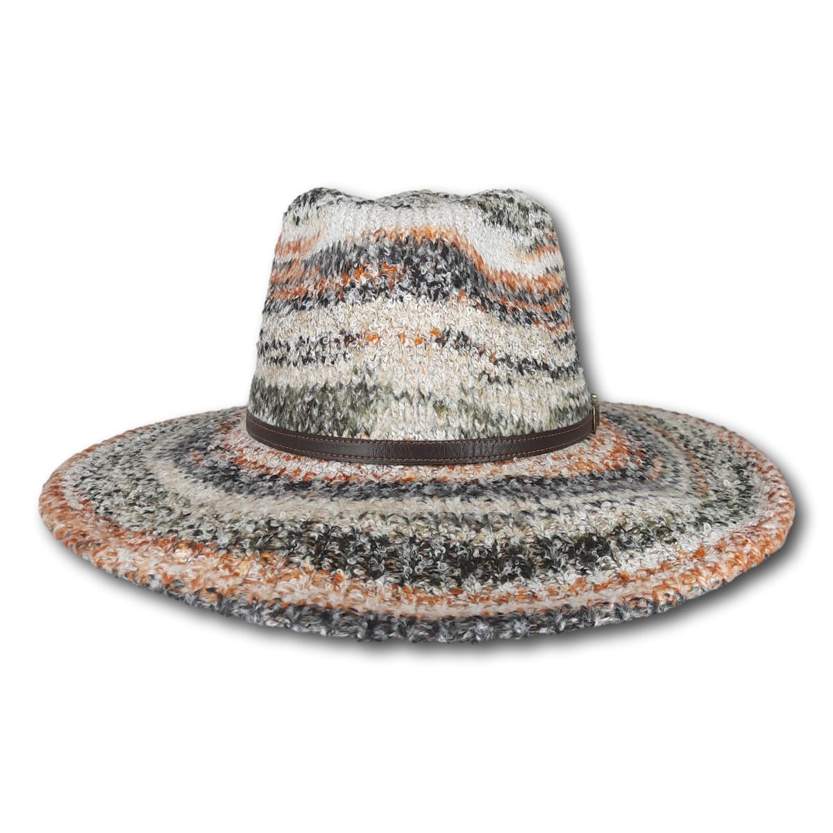 Multi-Tone Knit Fedora