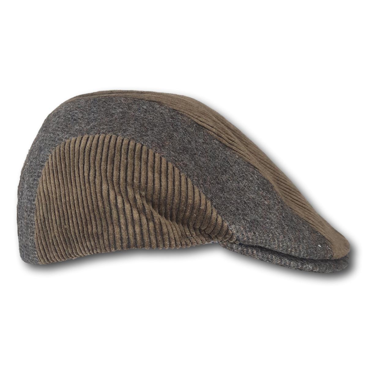 Two-Tone Wool Blend Flat Cap