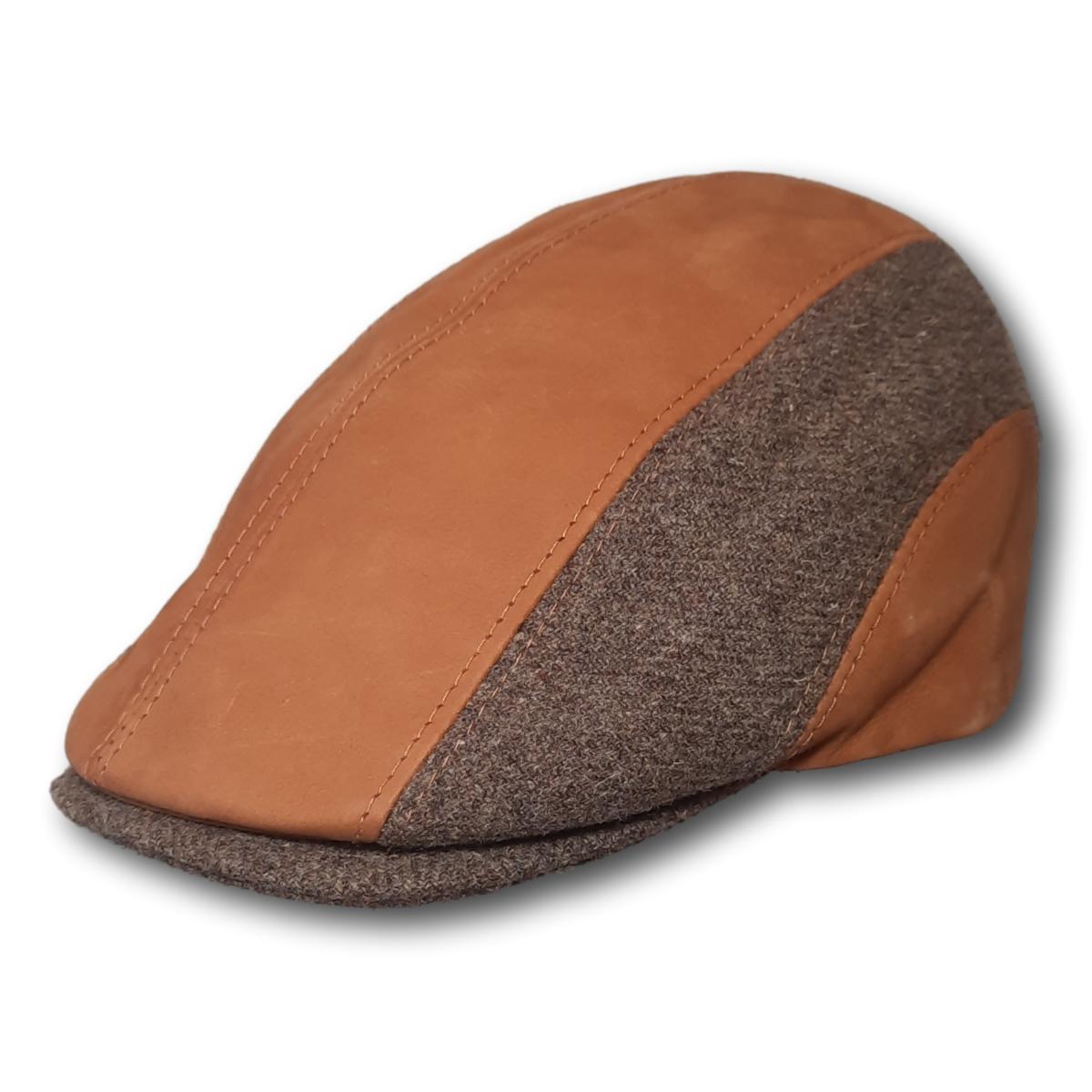 Ivy Cap with Leather and Wool Panels