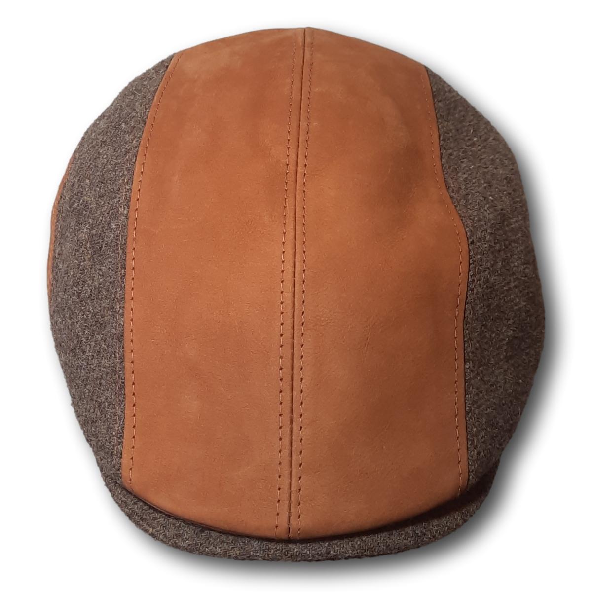 Ivy Cap with Leather and Wool Panels