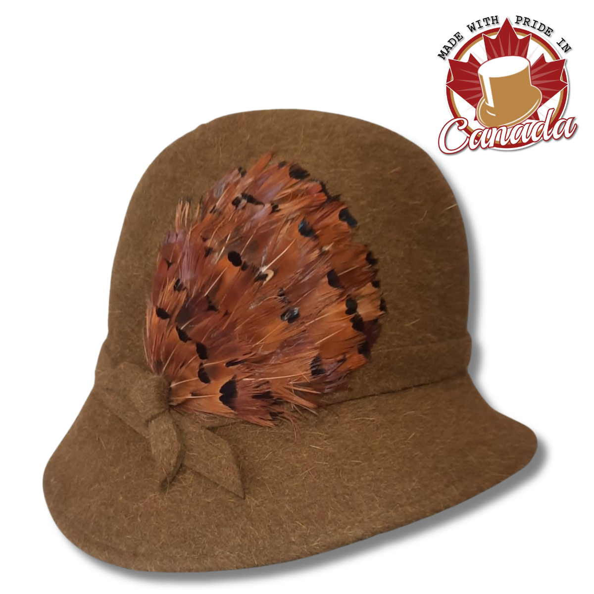 Gatsby Cloche with Feathers