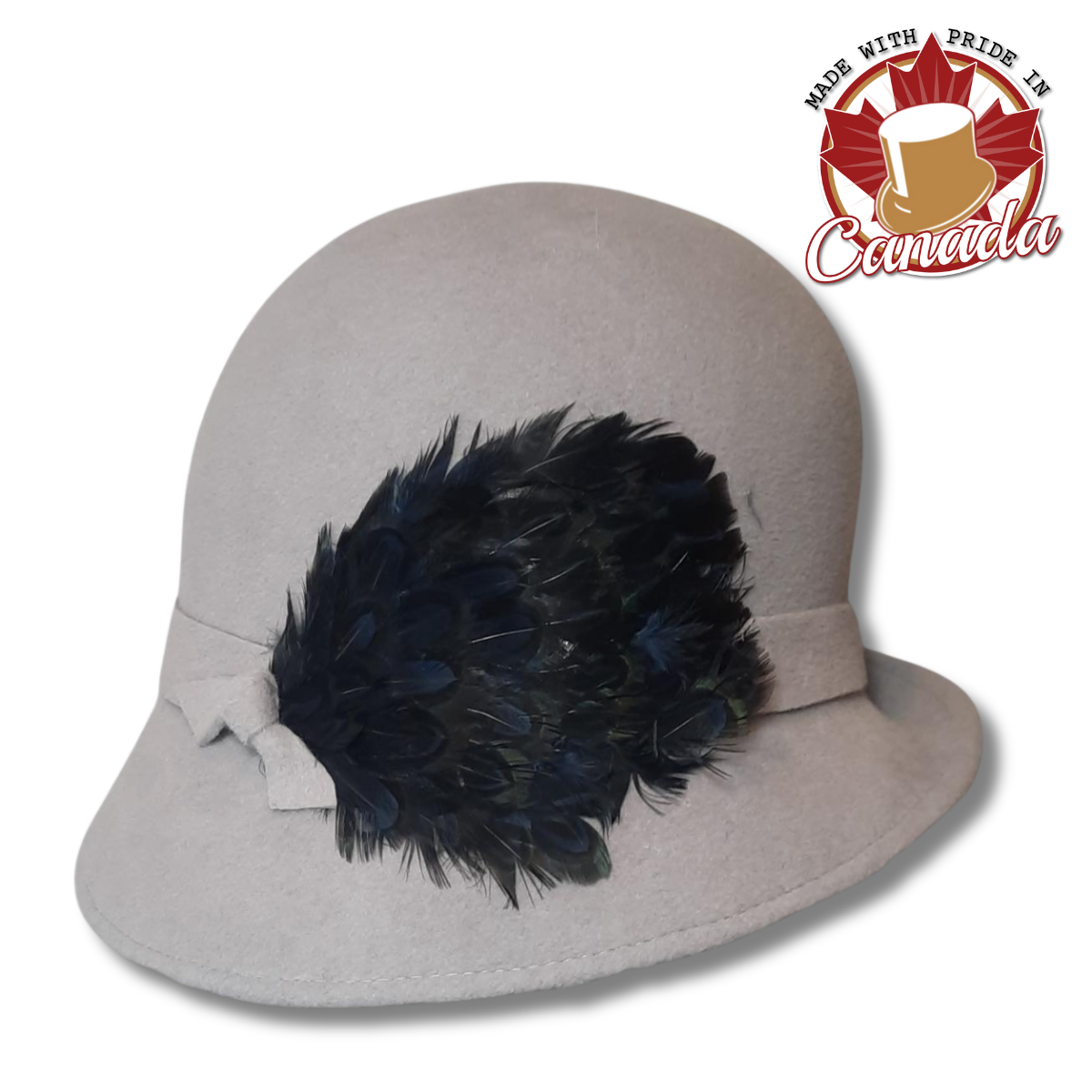 Gatsby Cloche with Feathers