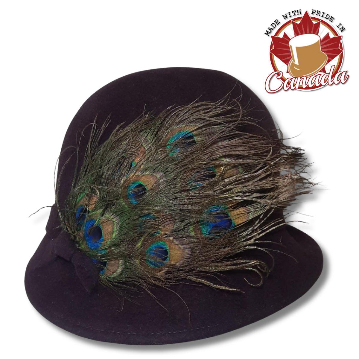 Gatsby Cloche with Feather