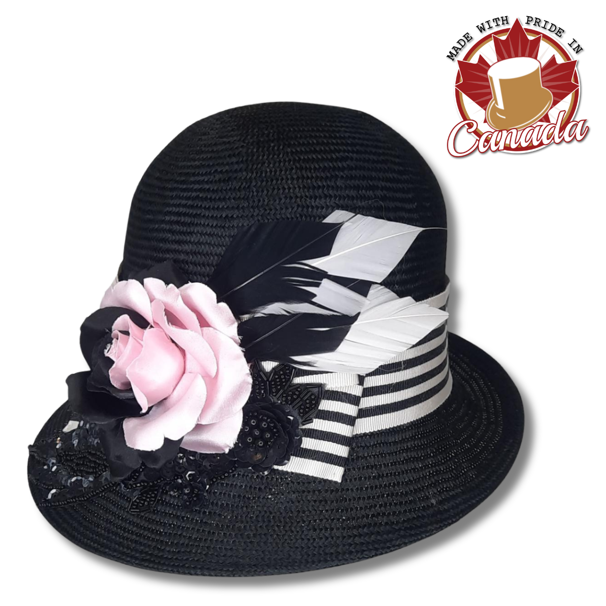 Gatsby Cloche with Rose