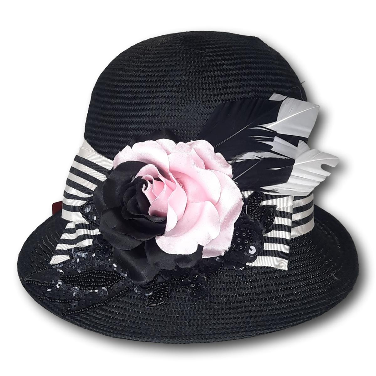 Gatsby Cloche with Rose